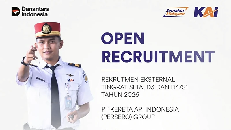 Rekrutmen KAI Group 2026 Resmi Dibuka, Ini Formasi dan Cara Daftarnya
